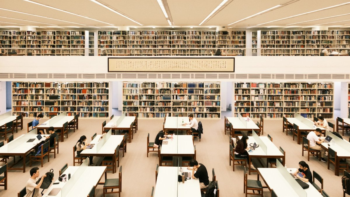a large library filled with lots of books